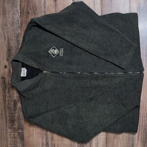 Greenbrand Recycled Yarn Full Zip Sweater Denali Alaska Olive Size Large